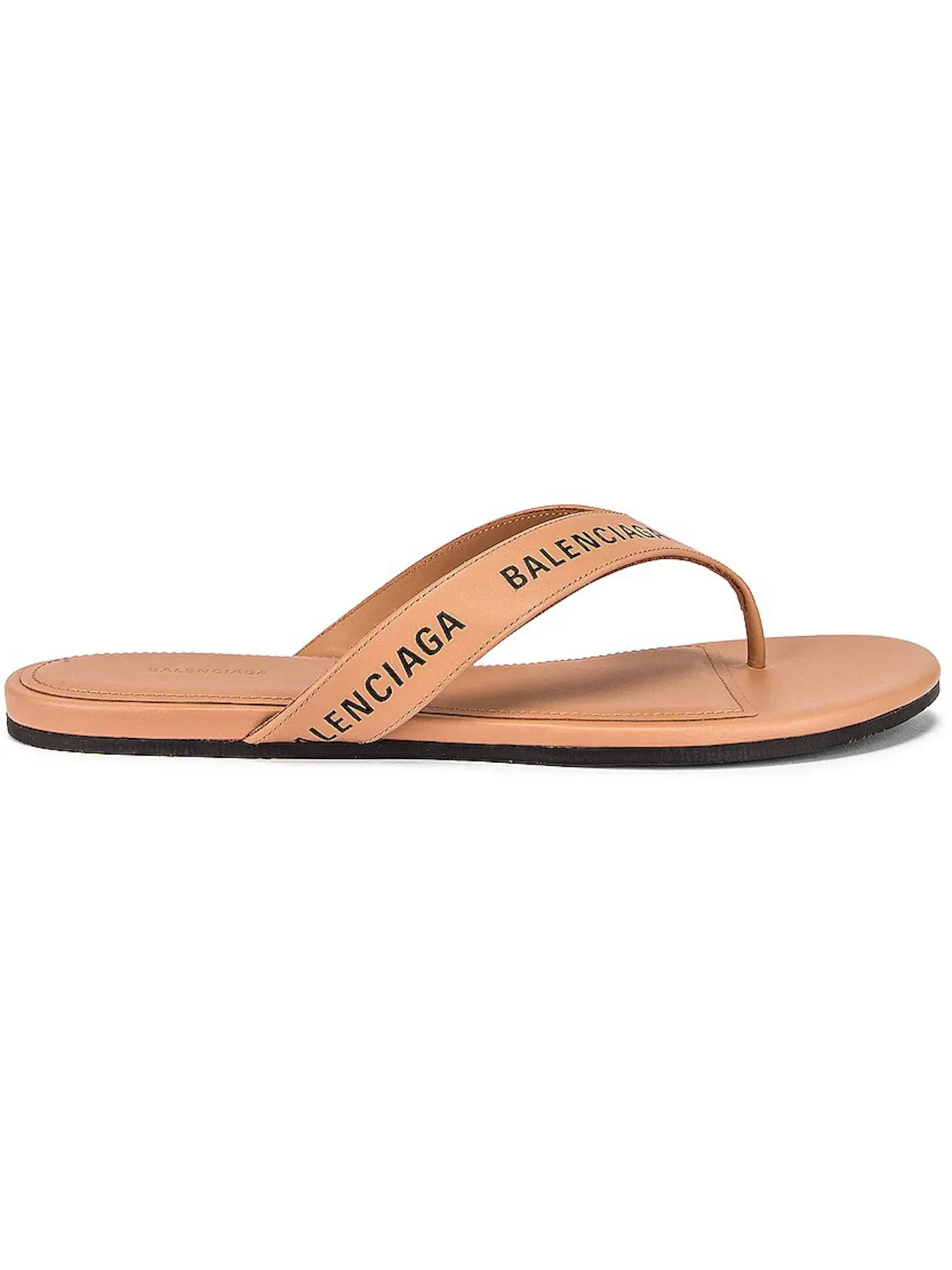 Сланцы женские Balenciaga Round Flip-Flop — изображение 1 из 1, бежевый черный