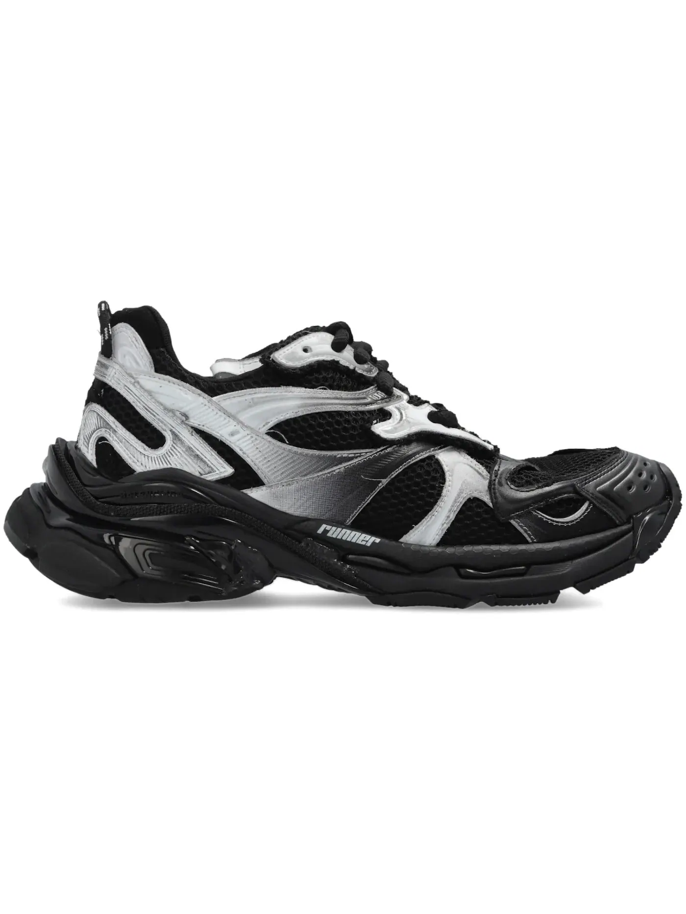Кроссовки мужские Balenciaga Runner 2.0, градиентный дизайн — изображение 1 из 1, черный/белый