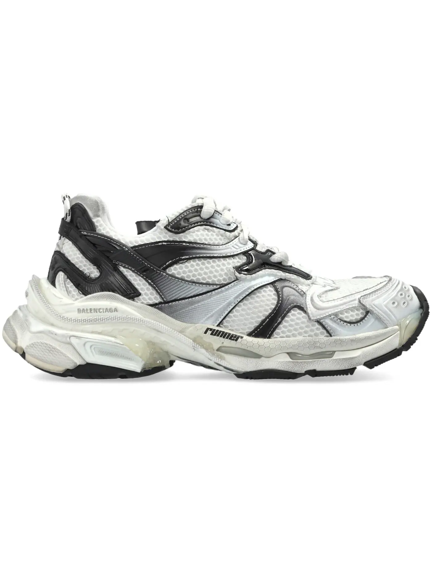 Кроссовки мужские Balenciaga Runner 2.0, градиентный дизайн — изображение 1 из 1, белый/черный