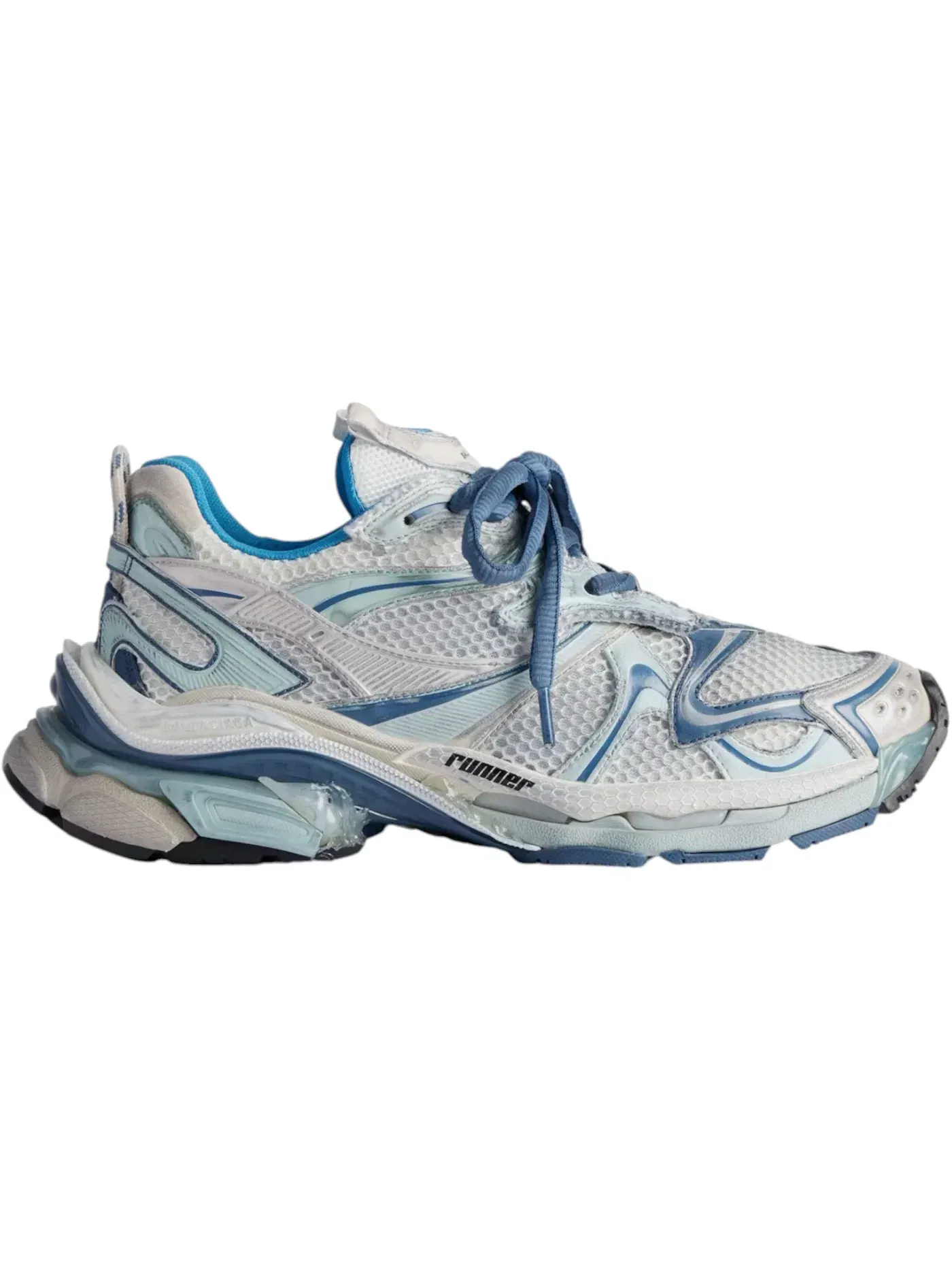 Кроссовки мужские Balenciaga Runner 2.0 — изображение 1 из 1, белый/синий/бежевый