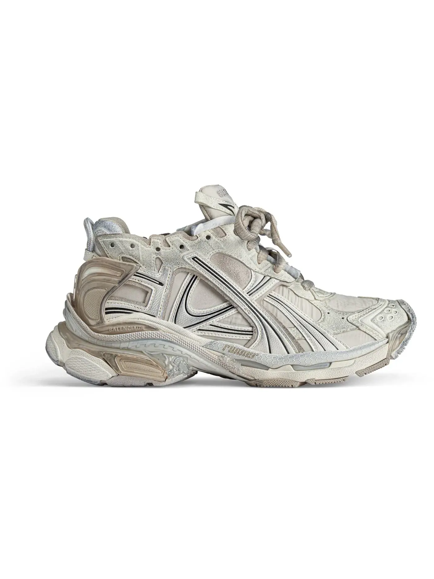 Кроссовки мужские Balenciaga Runner, ретро-бег — изображение 1 из 1, бежевый/белый/черный