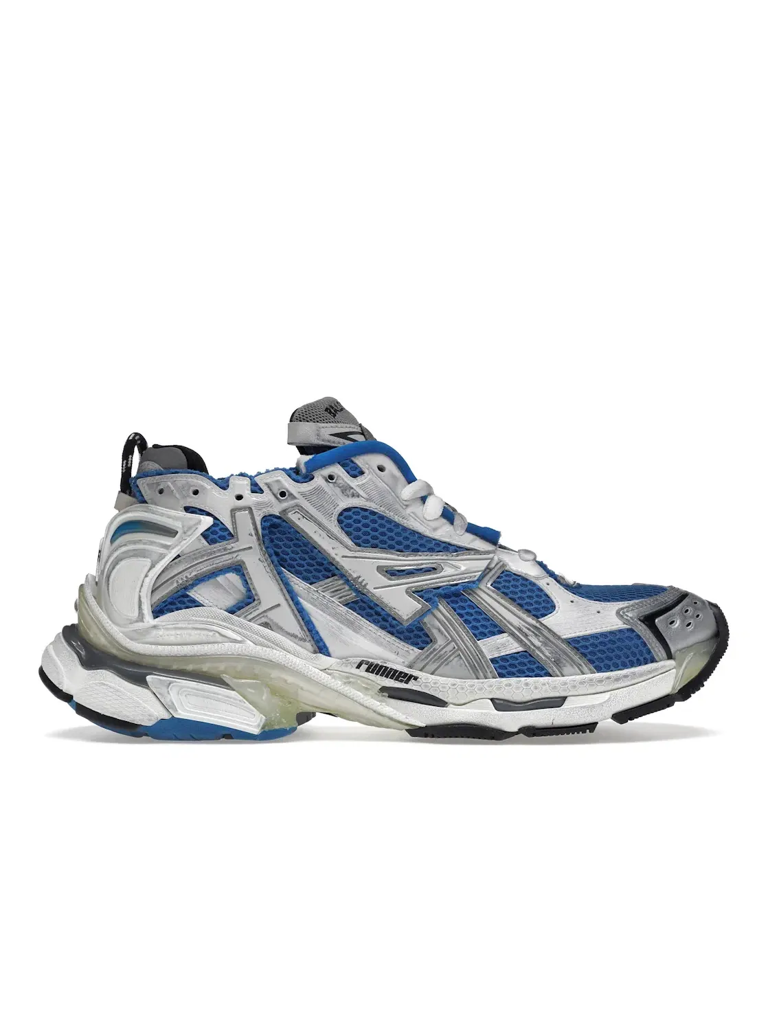 Кроссовки Balenciaga Runner, деконструированный дизайн — изображение 1 из 4, серый/синий/черный