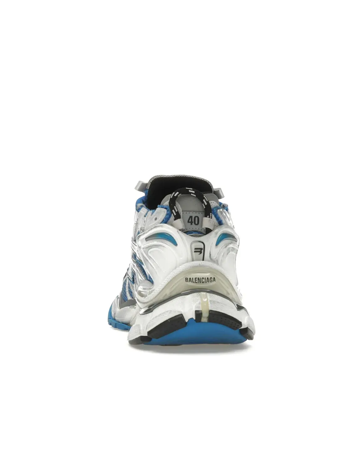Кроссовки женские Balenciaga Runner — изображение 4 из 4, белый/синий/серебристый