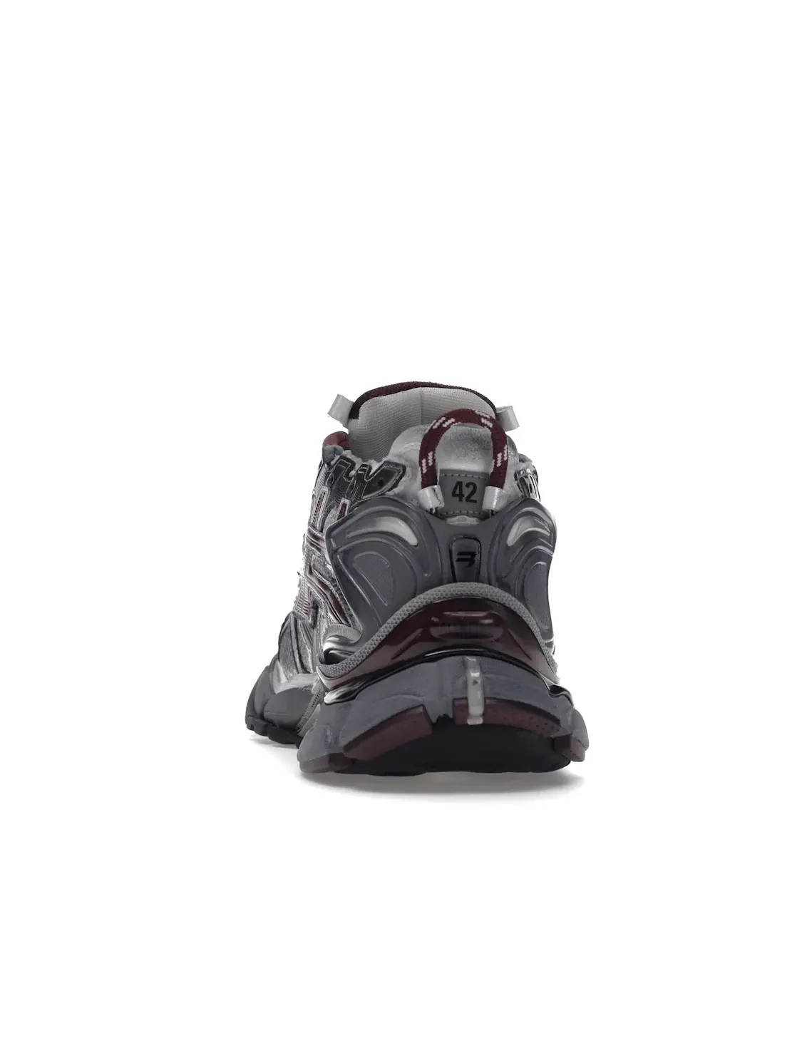 Кроссовки Balenciaga Runner, кожа и текстиль — изображение 4 из 4, белый/бордовый/серый