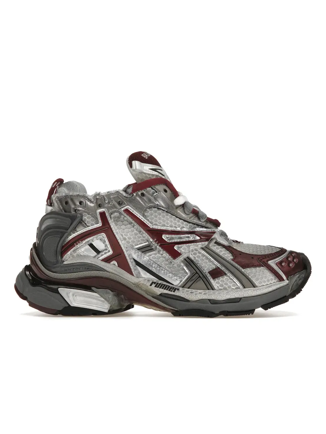 Кроссовки женские Balenciaga Runner — изображение 1 из 4, белый/бордовый/серый