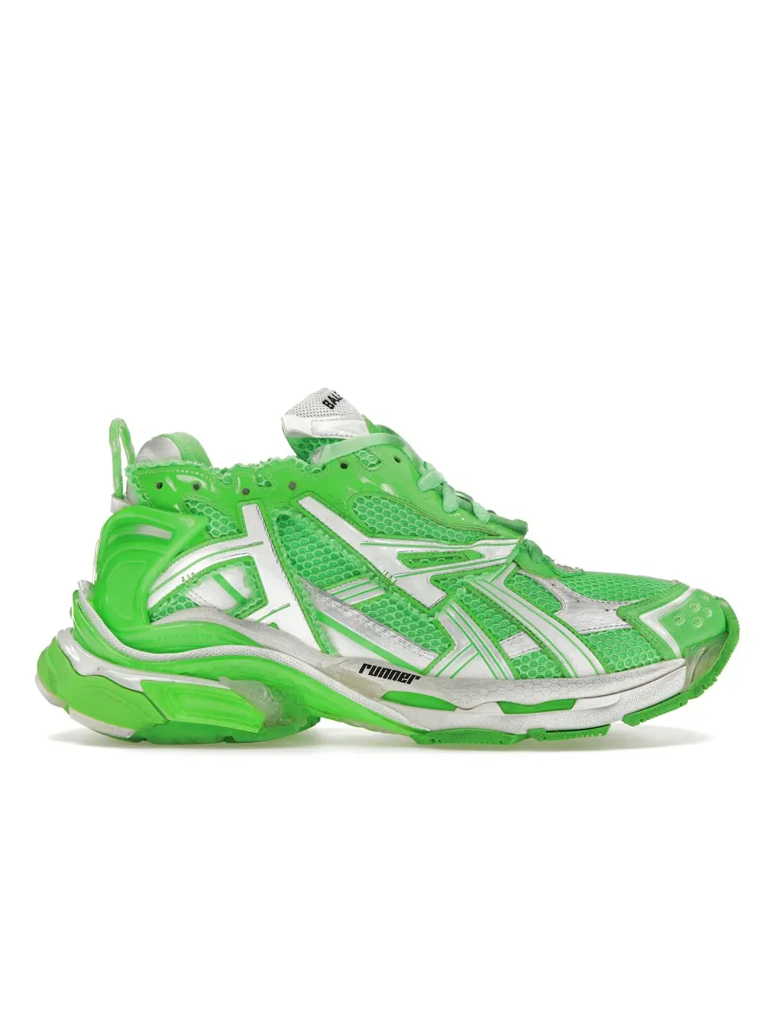 Кроссовки Balenciaga Runner, яркий дизайн — изображение 1 из 4, зеленый/белый