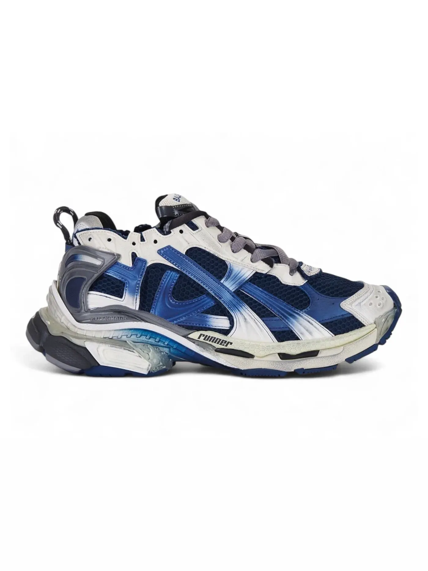 Кроссовки мужские Balenciaga Runner Gradient — изображение 1 из 1, белый/темно-синий/серый