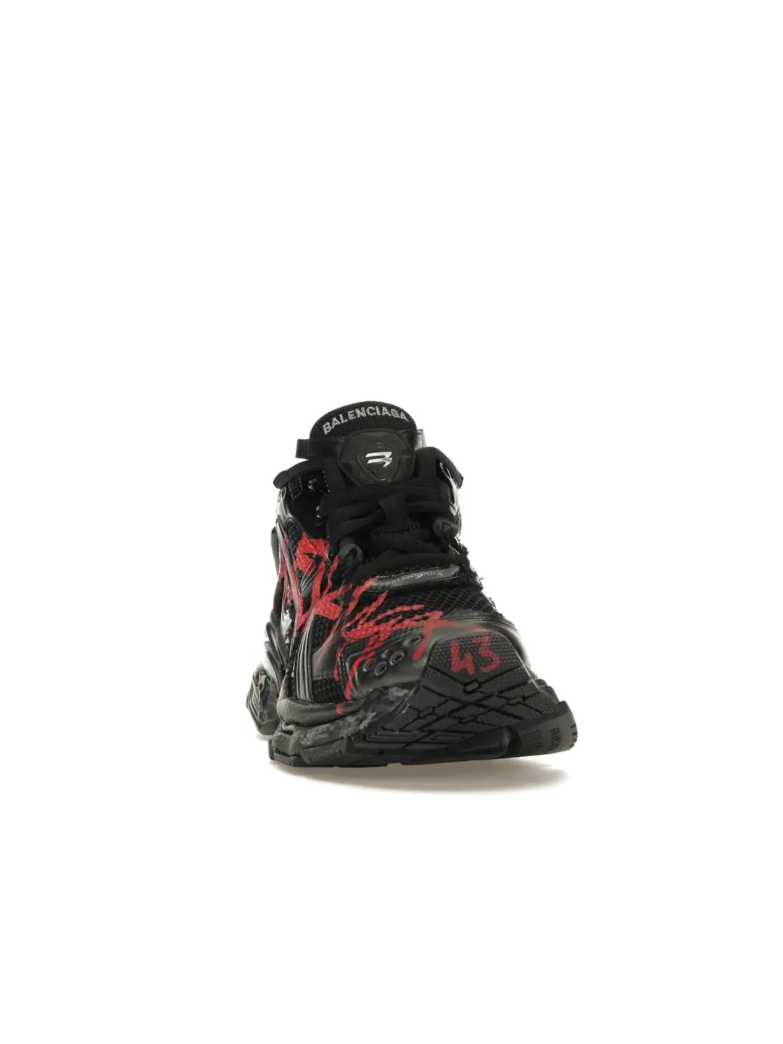 Кроссовки мужские Balenciaga Runner Graffiti — изображение 2 из 4, черный/красный