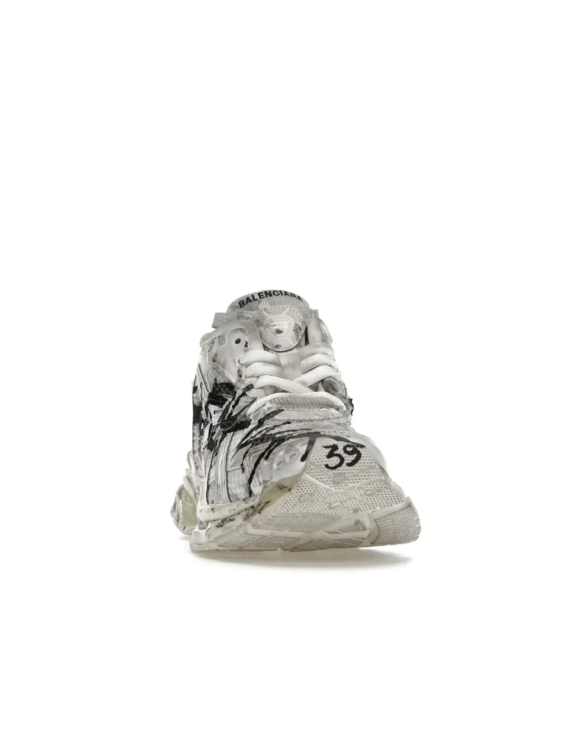 Кроссовки мужские Balenciaga Runner Graffiti, с принтом — изображение 2 из 4, белый