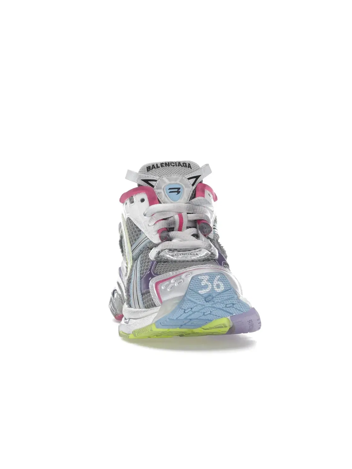 Кроссовки женские Balenciaga Runner, с принтом — изображение 2 из 4, серый мульти