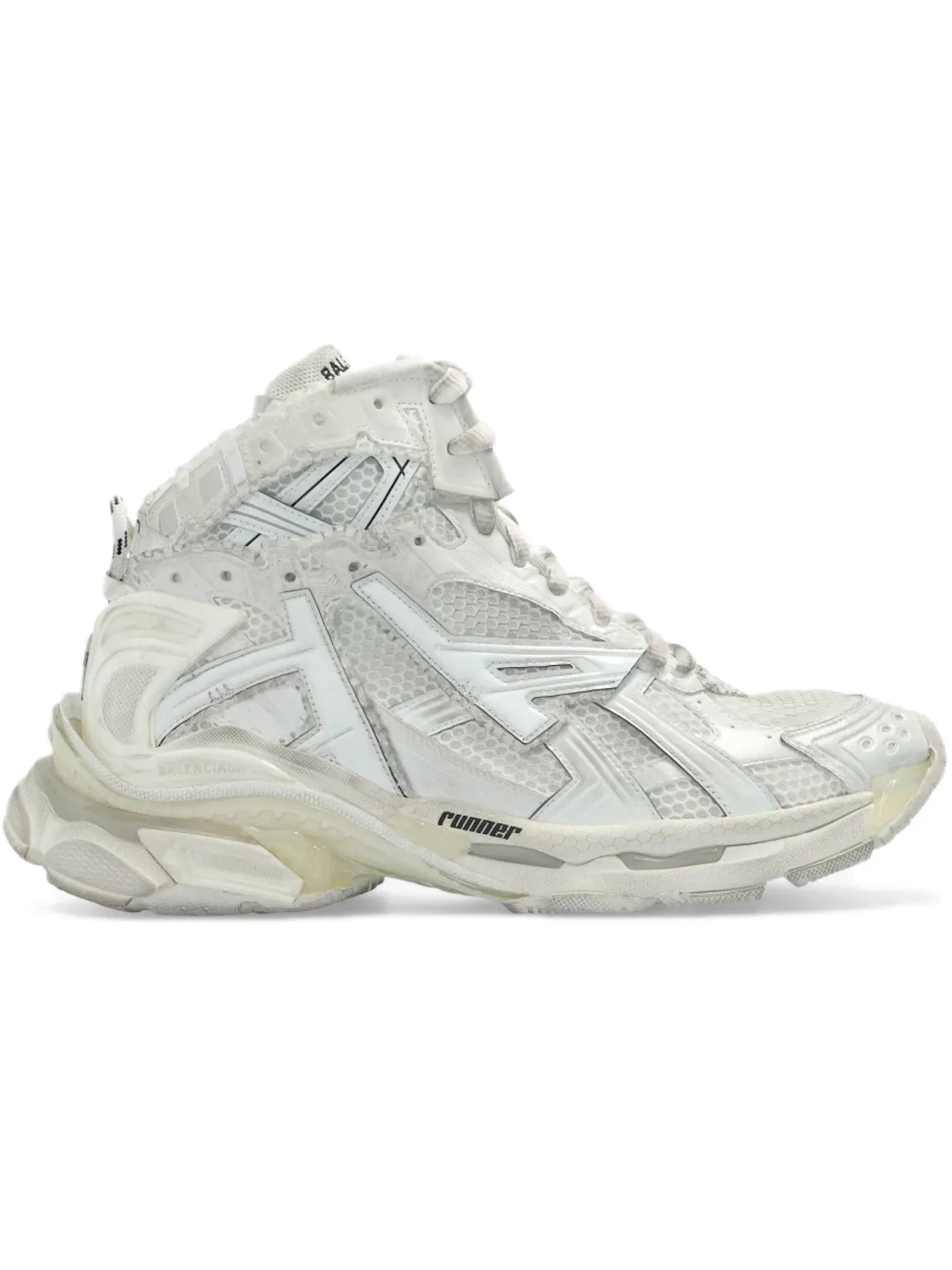 Кроссовки мужские Balenciaga Runner High Top, с высоким верхом — изображение 1 из 1, белый