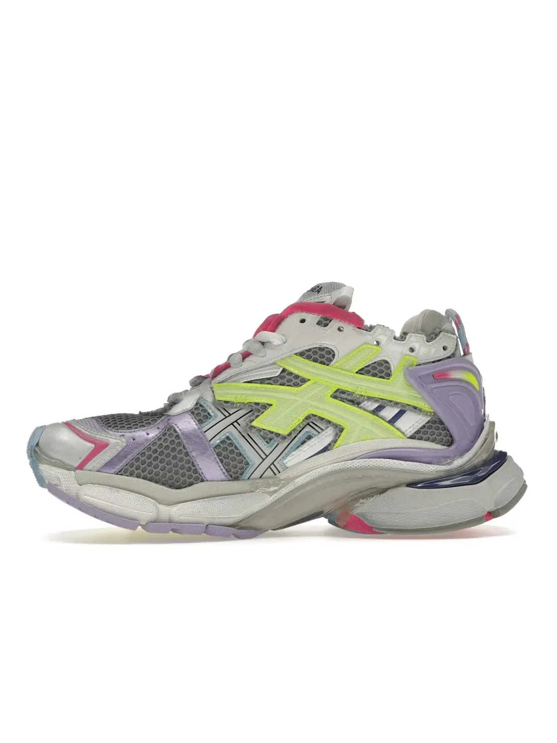 Кроссовки мужские Balenciaga Runner, кожаные, с перфорацией — изображение 3 из 4, фиолетовый