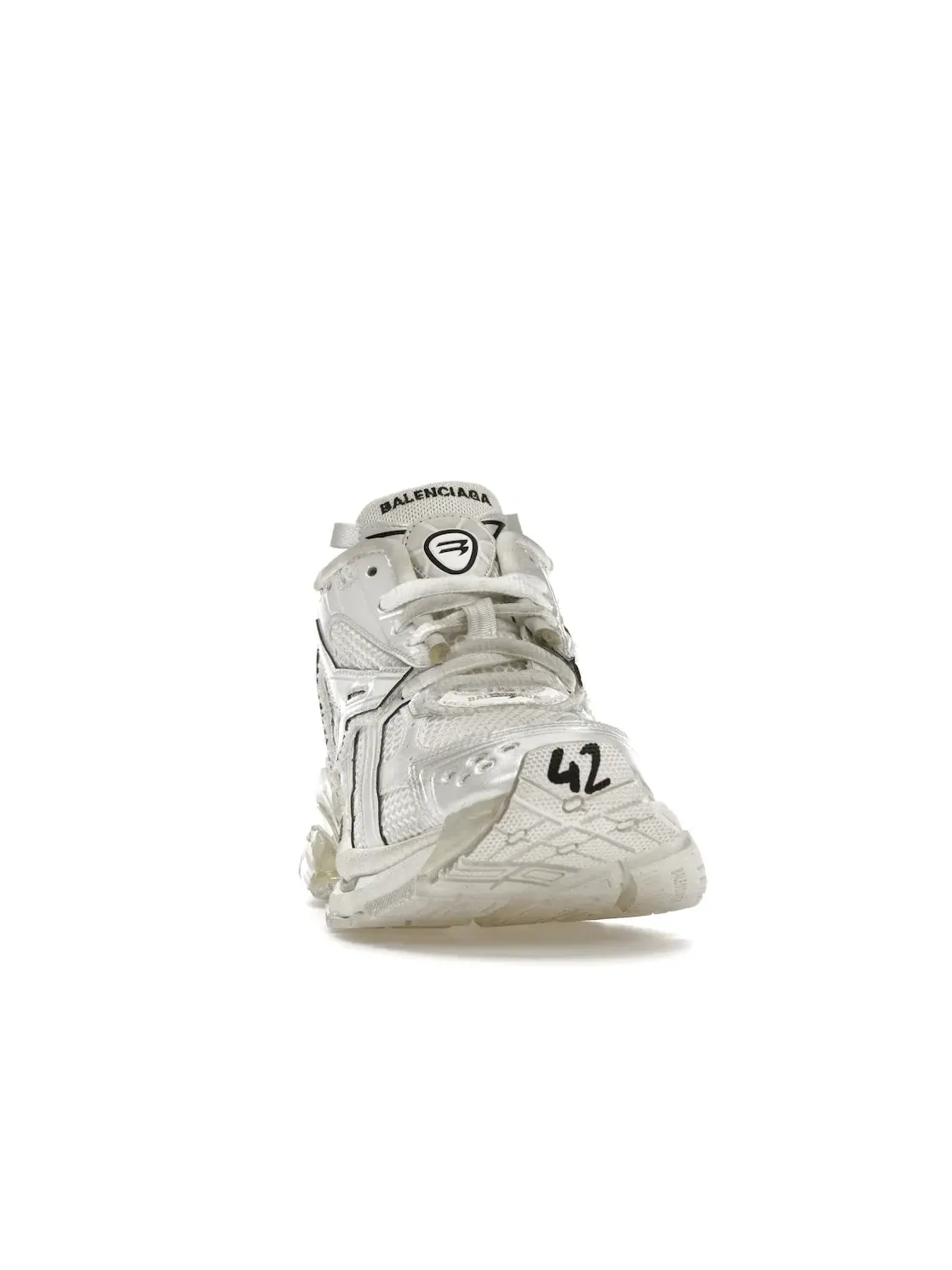 Кроссовки мужские Balenciaga Runner, кожаный верх — изображение 2 из 4, белый