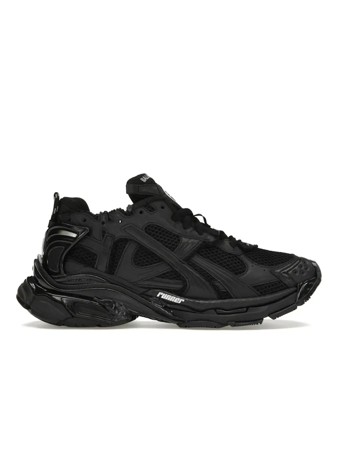 Кроссовки мужские Balenciaga Runner, матовая отделка — изображение 1 из 4, черный/черный