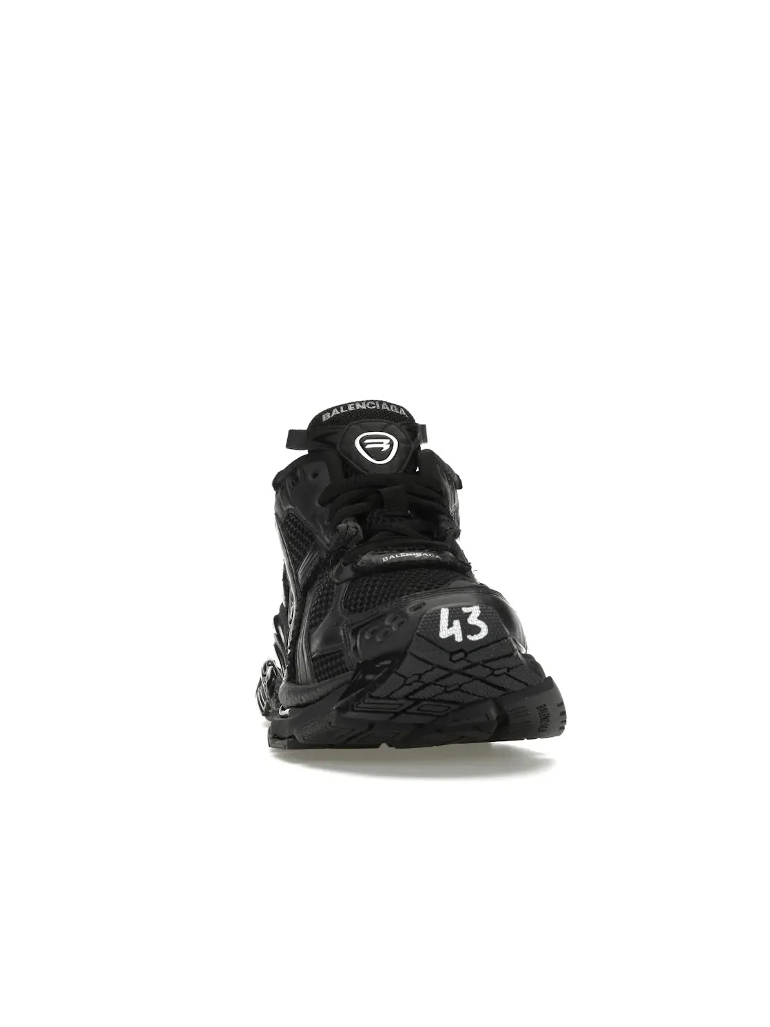 Кроссовки мужские Balenciaga Runner, матовая отделка — изображение 2 из 4, черный/черный
