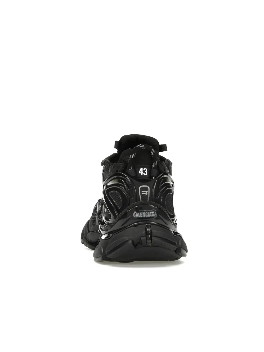 Кроссовки мужские Balenciaga Runner, матовая отделка — изображение 4 из 4, черный/черный