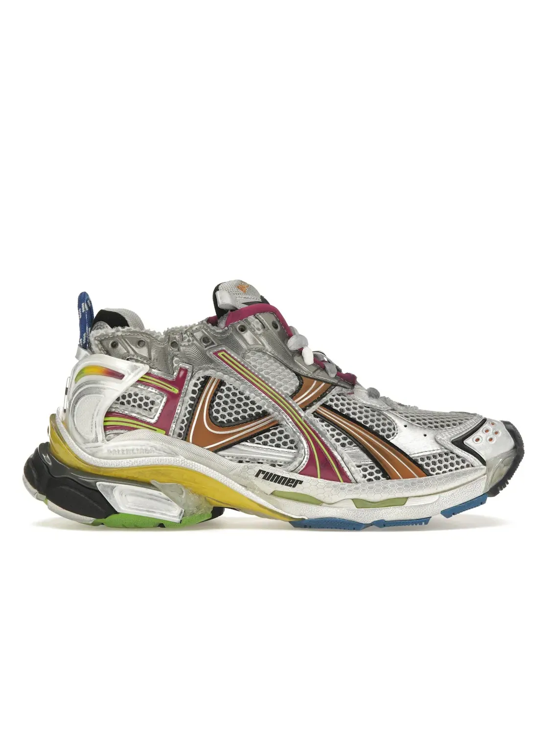 Кроссовки мужские Balenciaga Runner, с принтом — изображение 1 из 4, мульти/серый