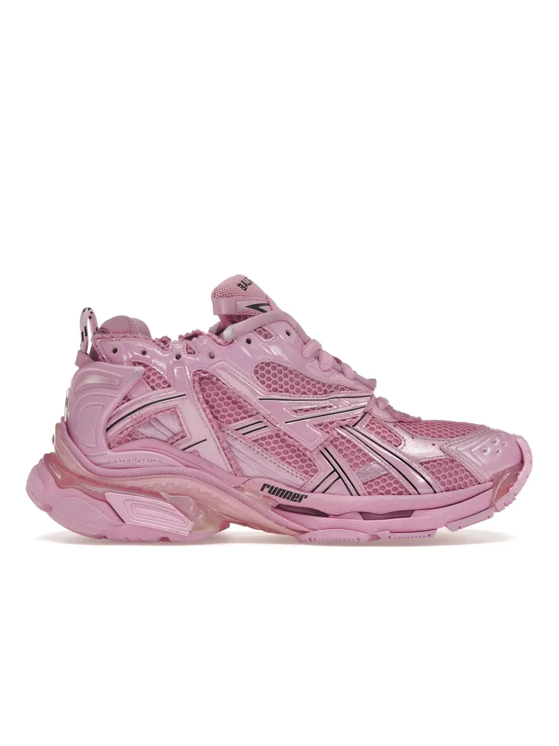 Кроссовки женские Balenciaga Runner, с принтом — изображение 1 из 4, розовый