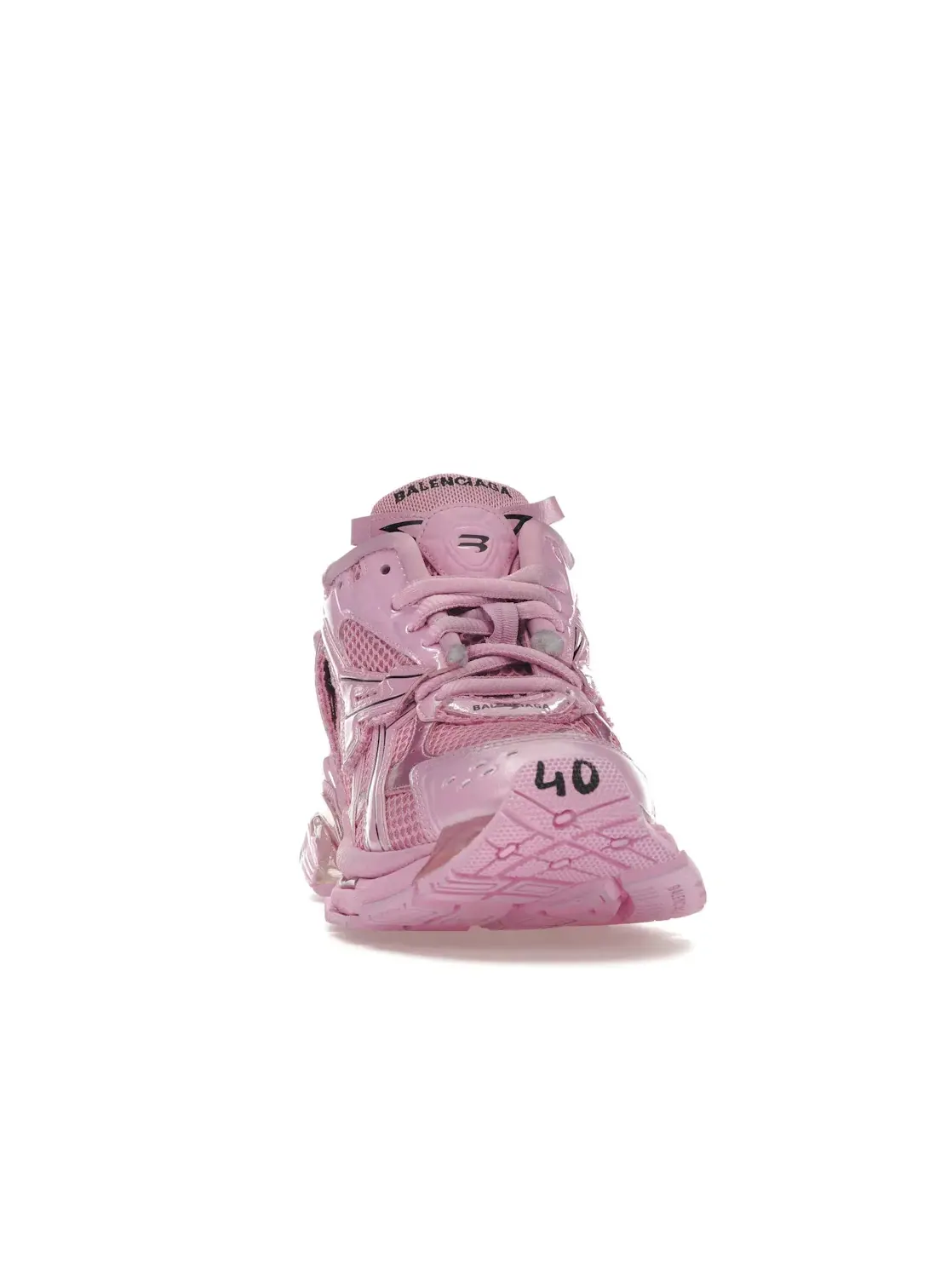 Кроссовки женские Balenciaga Runner, с принтом — изображение 2 из 4, розовый