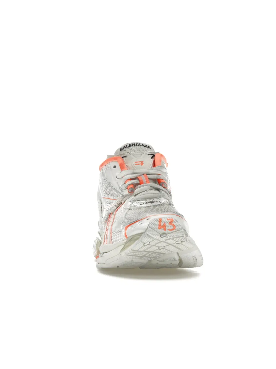 Кроссовки мужские Balenciaga Runner Trainer, с массивной подошвой — изображение 2 из 4, оранжевый/белый/черный