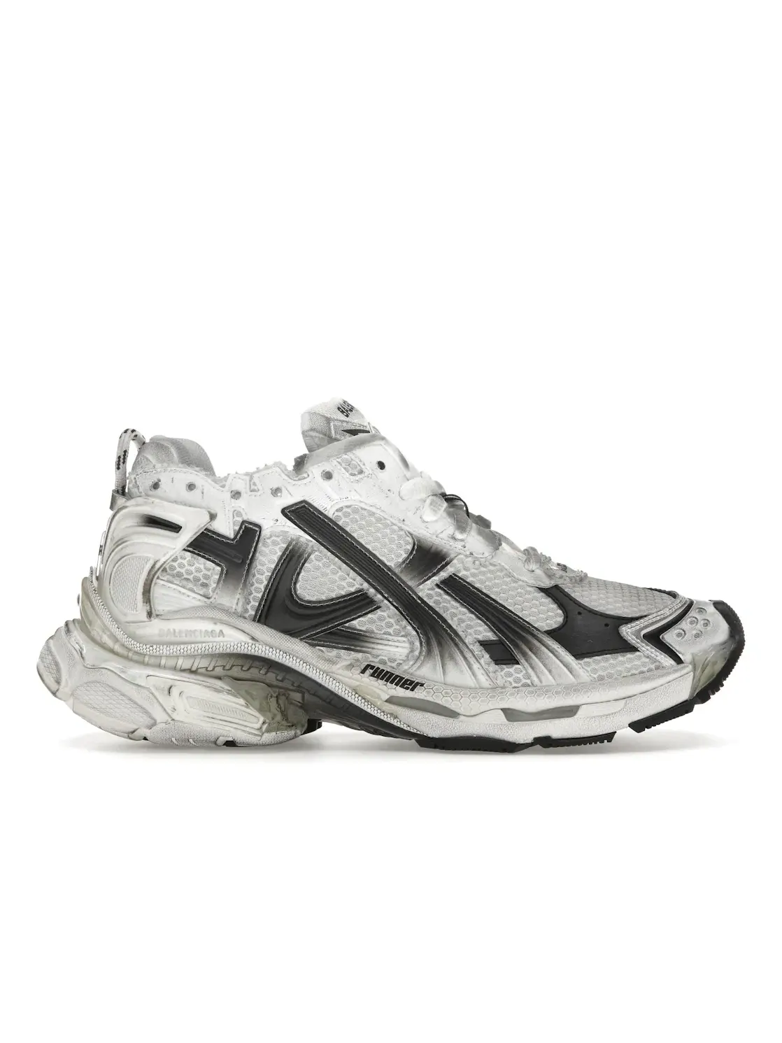 Кроссовки мужские Balenciaga Runner, градиент — изображение 1 из 4, белый/черный