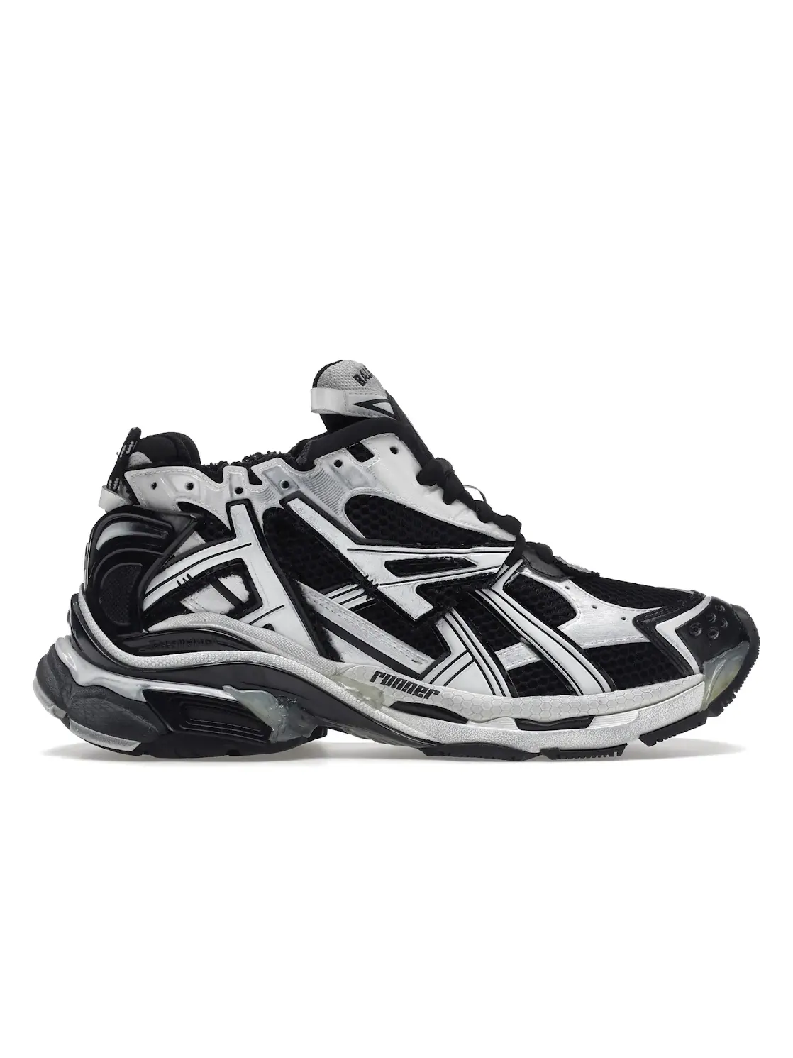 Кроссовки Balenciaga Runner, деконструированный дизайн — изображение 1 из 4, белый/черный/белый