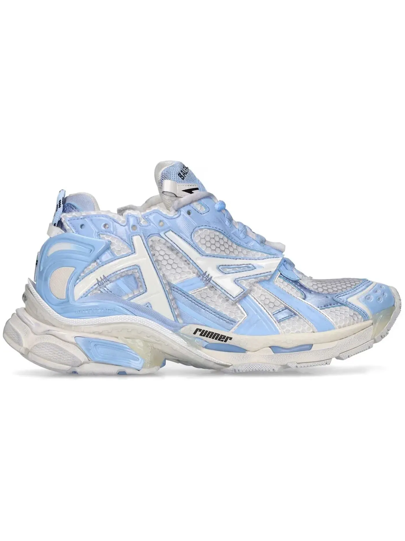 Кроссовки женские Balenciaga Runner — изображение 1 из 1, белый/светлый синий