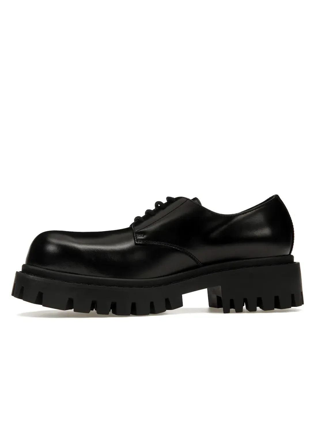 Оксфорды мужские Balenciaga Sergent, кожаные, на шнуровке — изображение 3 из 4, черный
