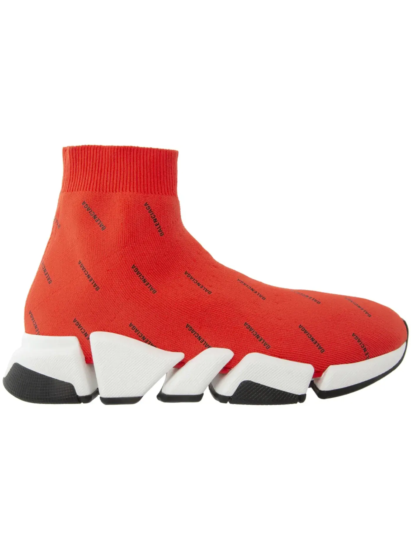 Кроссовки мужские Balenciaga Speed 2.0 Allover, с принтом — изображение 1 из 1, красный/черный
