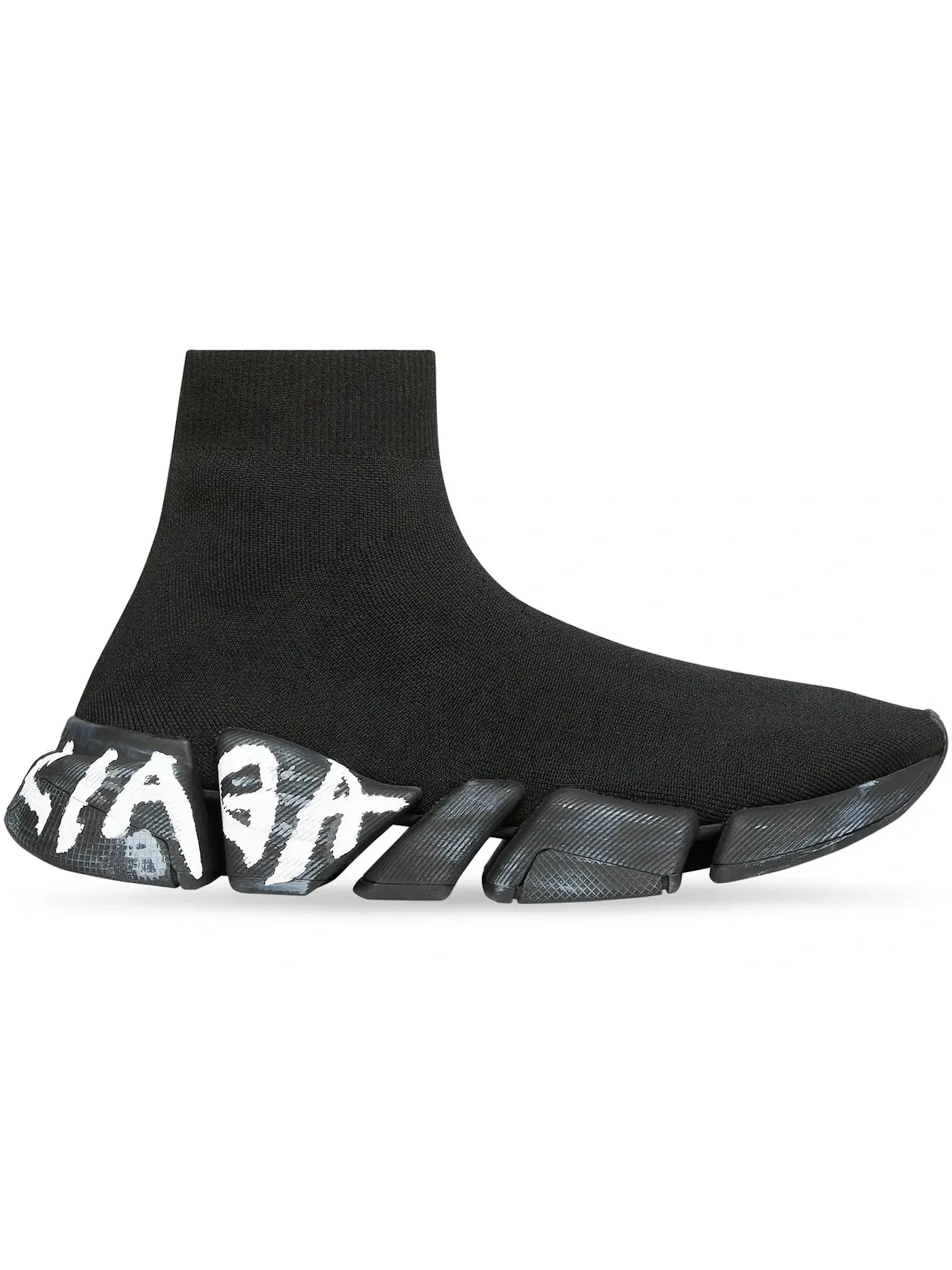 Кроссовки Balenciaga Speed 2.0 с принтом Graffiti — изображение 1 из 1, черный/белый