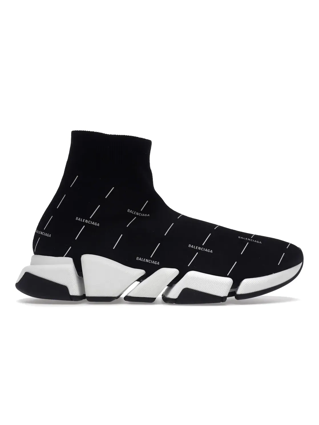 Кроссовки мужские Balenciaga Speed 2.0, с логотипом — изображение 1 из 4, черный/белый