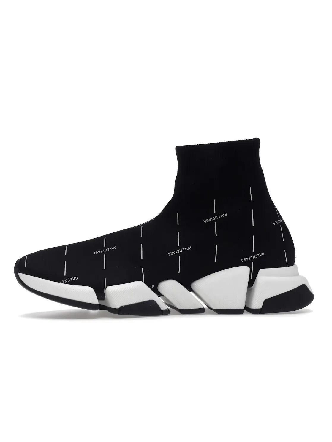 Кроссовки мужские Balenciaga Speed 2.0, с логотипом — изображение 3 из 4, черный/белый