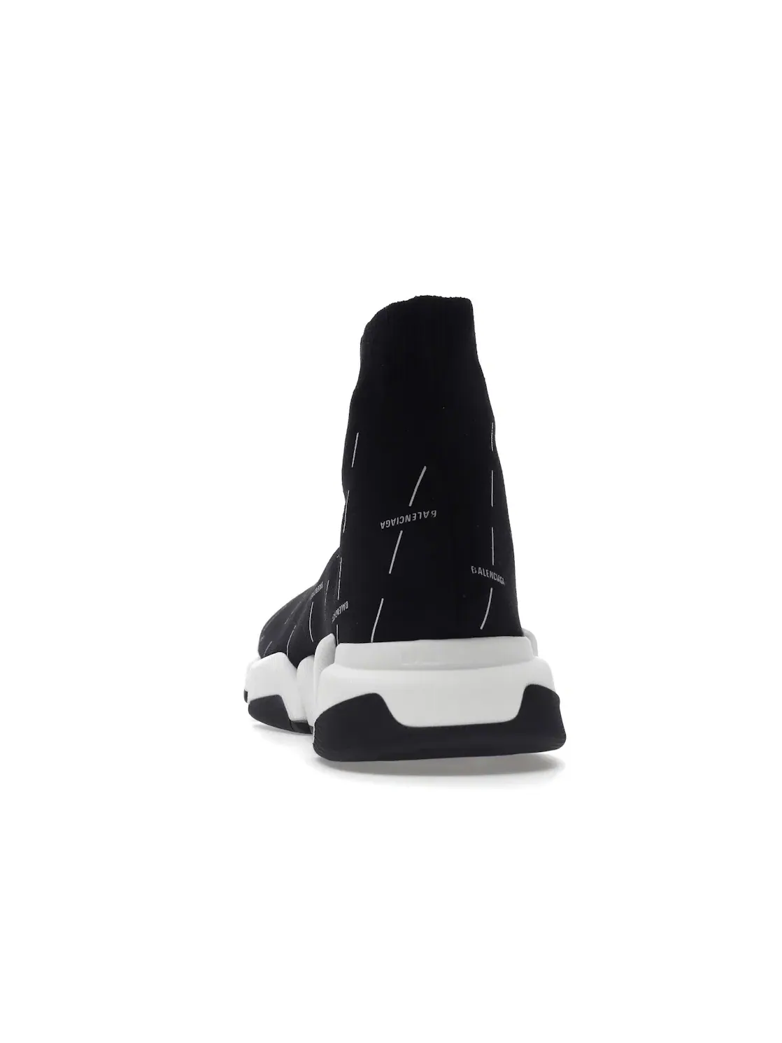 Кроссовки мужские Balenciaga Speed 2.0, с логотипом — изображение 4 из 4, черный/белый