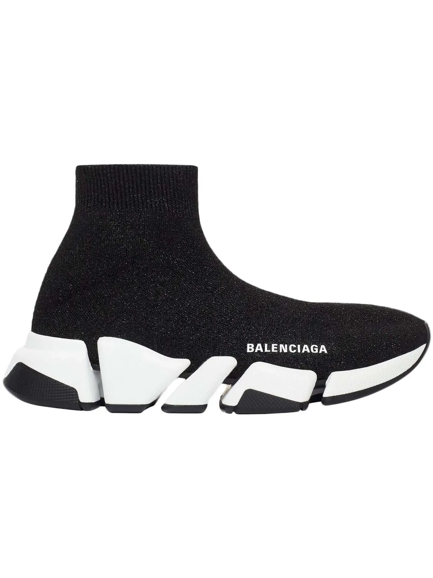 Кроссовки женские Balenciaga Speed 2.0, с принтом — изображение 1 из 1, черный/белый