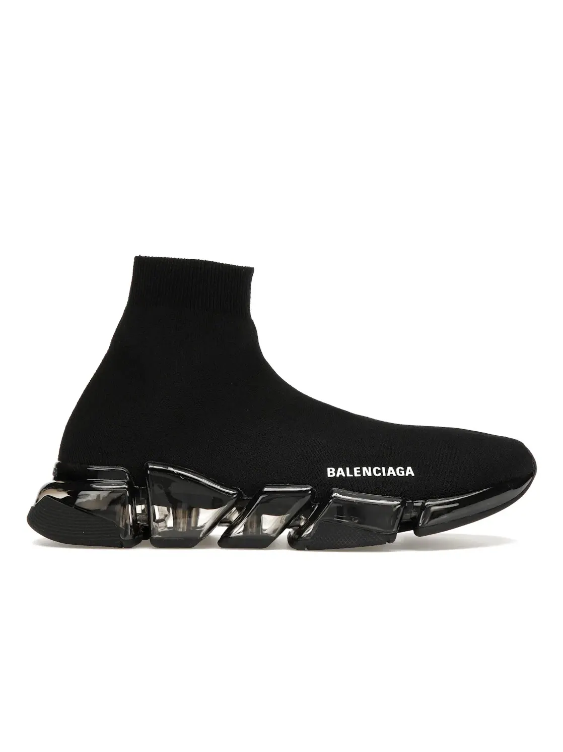 Кроссовки мужские Balenciaga Speed 2.0 Clear Sole — изображение 1 из 4, черный/белый