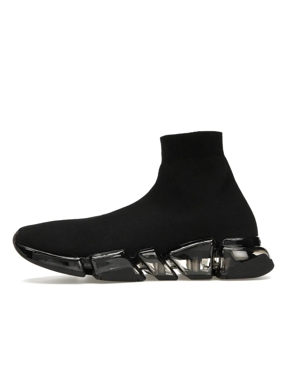 Кроссовки мужские Balenciaga Speed 2.0 Clear Sole — изображение 3 из 4, черный/белый