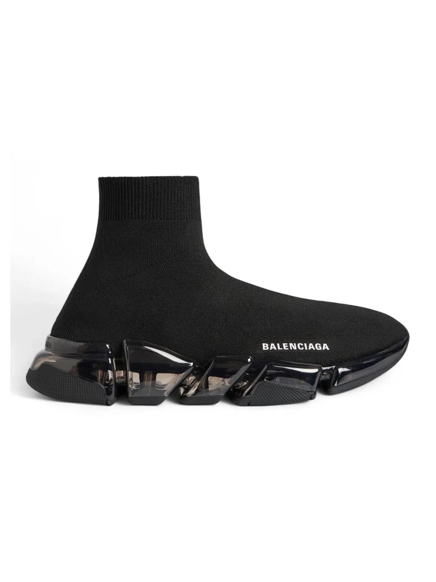 Кроссовки женские Balenciaga Speed 2.0 Full Clear Sole Recycled — изображение 1 из 1, черный