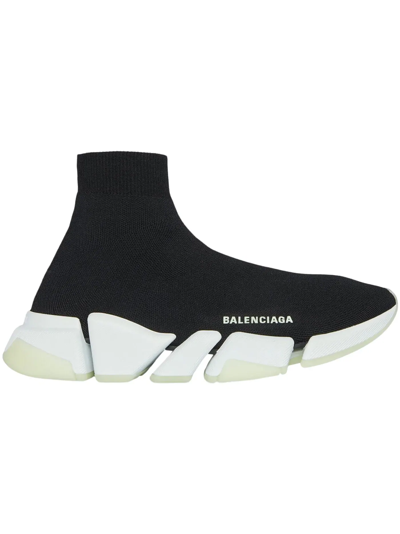 Кроссовки мужские Balenciaga Speed 2.0, светящиеся в темноте — изображение 1 из 1, черный/белый