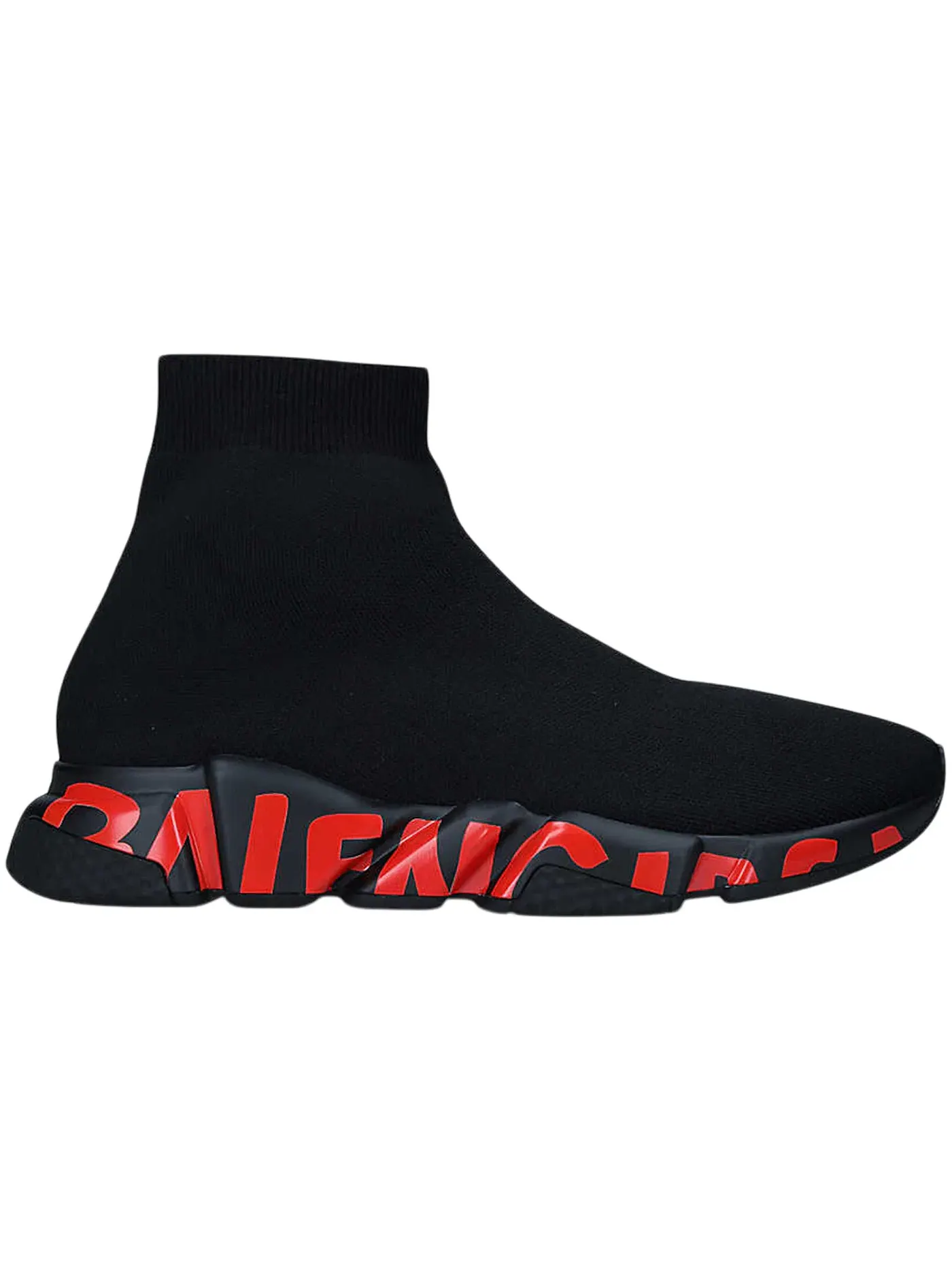 Кроссовки мужские Balenciaga Speed 2.0 Graffiti, с принтом — изображение 1 из 1, черный/черный/красный