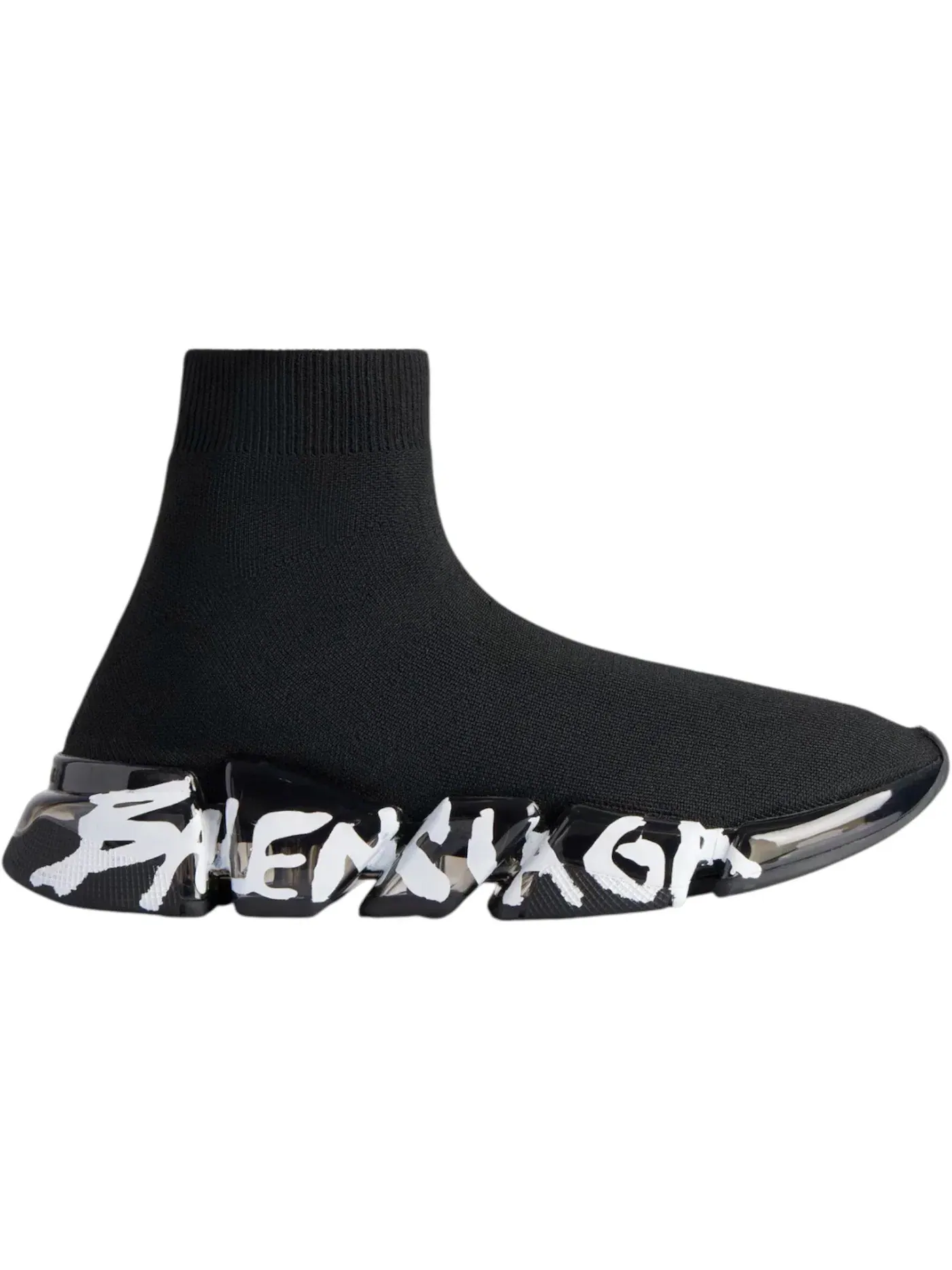 Кроссовки мужские Balenciaga Speed 2.0 Graffiti, с принтом — изображение 1 из 1, черный/белый