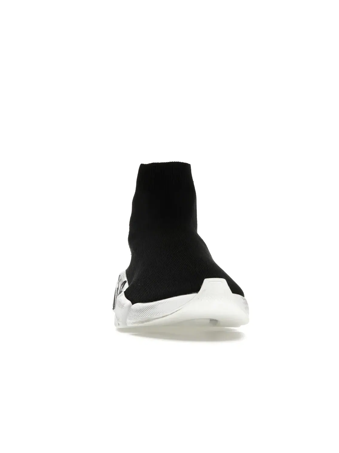 Кроссовки женские Balenciaga Speed 2.0 Graffiti Recycled Knit — изображение 2 из 4, черный/белый