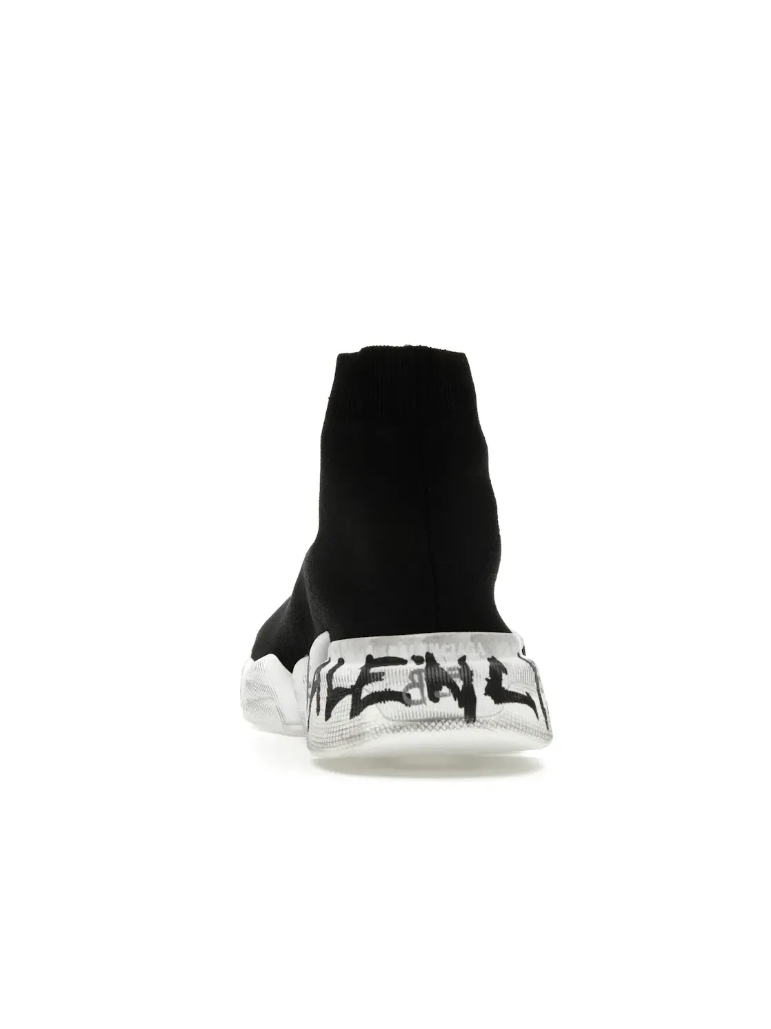 Кроссовки женские Balenciaga Speed 2.0 Graffiti Recycled Knit — изображение 4 из 4, черный/белый