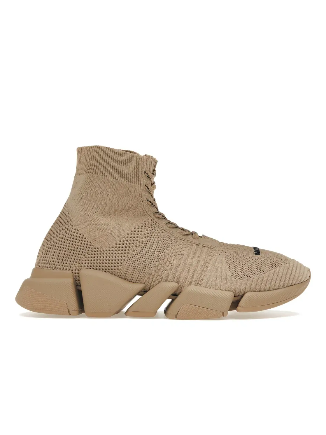 Кроссовки мужские Balenciaga Speed 2.0 Lace Up, трикотажный верх — изображение 1 из 4, бежевый