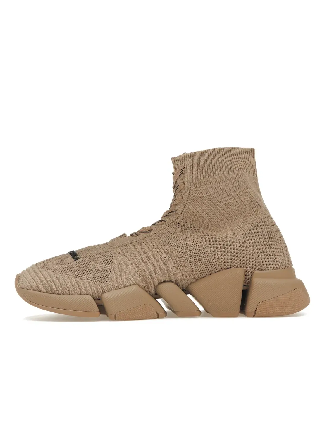 Кроссовки женские Balenciaga Speed 2.0 Lace Up — изображение 3 из 4, бежевый