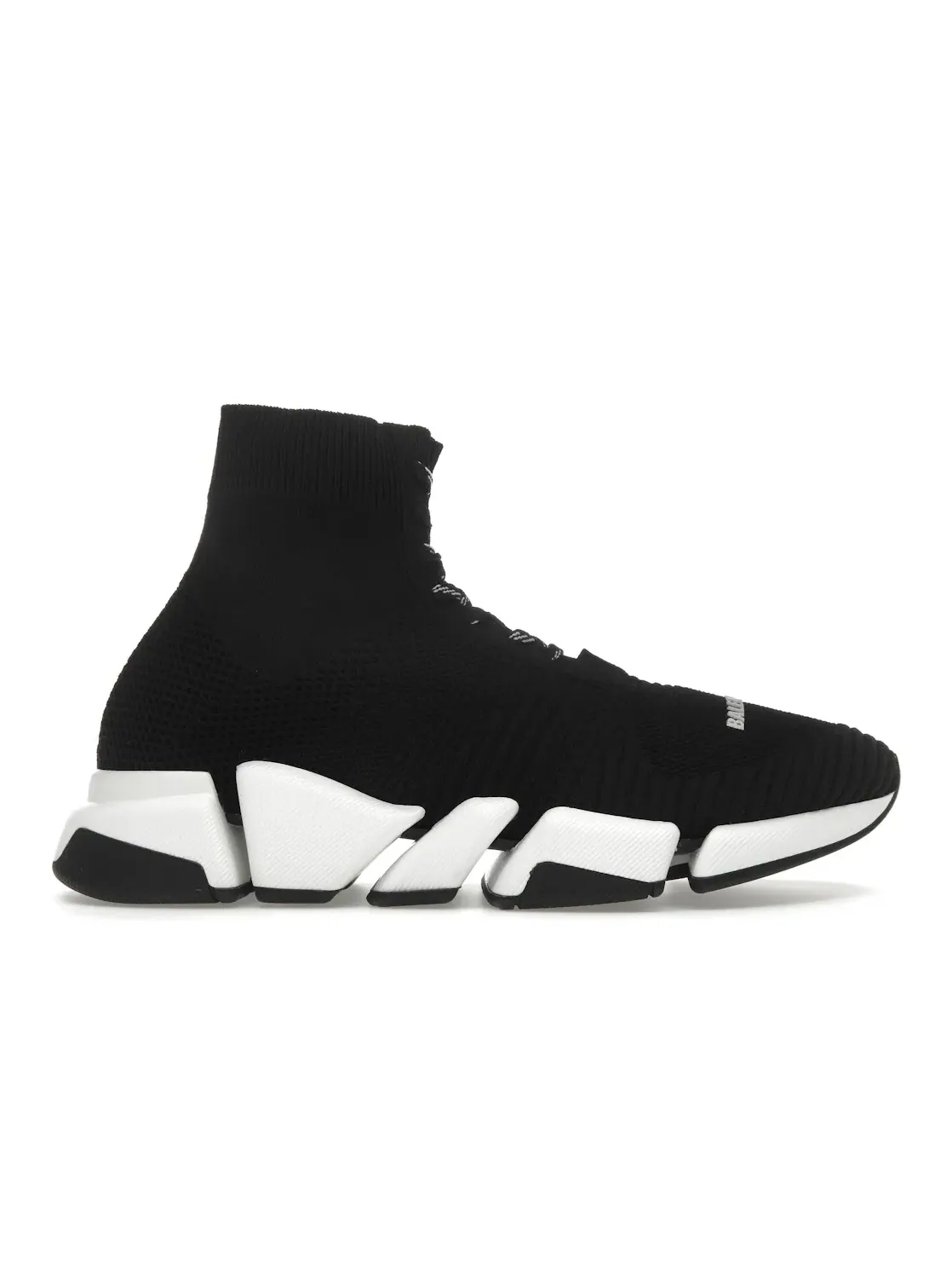 Кроссовки мужские Balenciaga Speed 2.0 Lace Up, текстиль — изображение 1 из 4, черный/белый