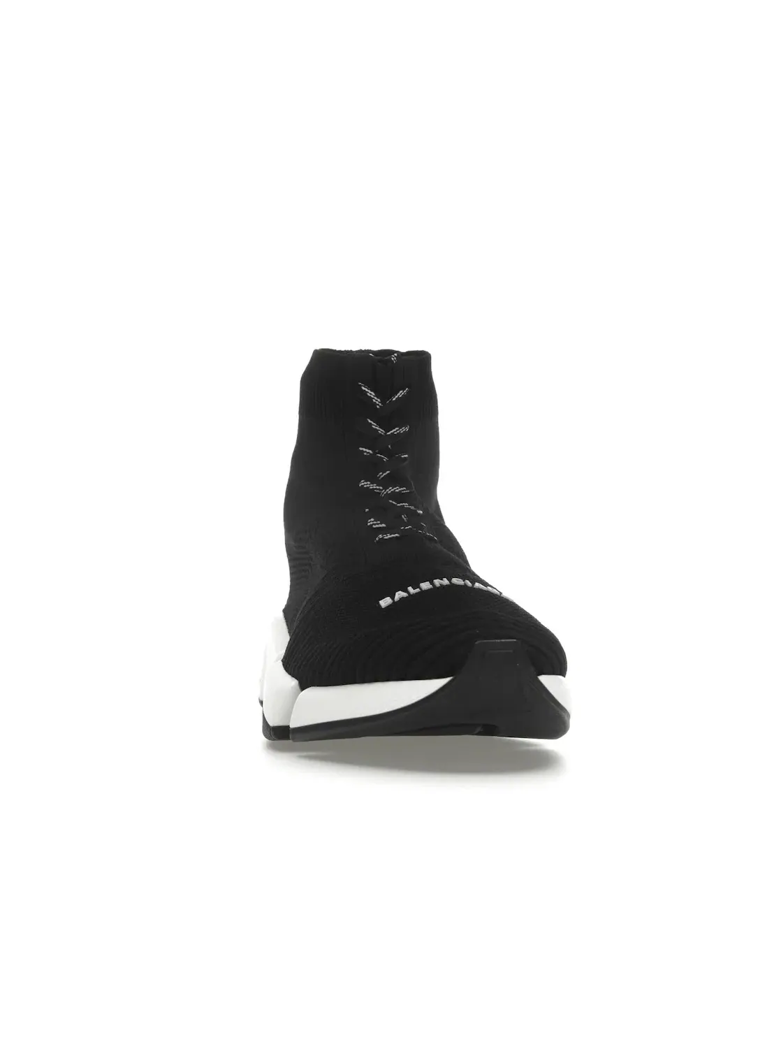 Кроссовки мужские Balenciaga Speed 2.0 Lace Up, текстиль — изображение 2 из 4, черный/белый