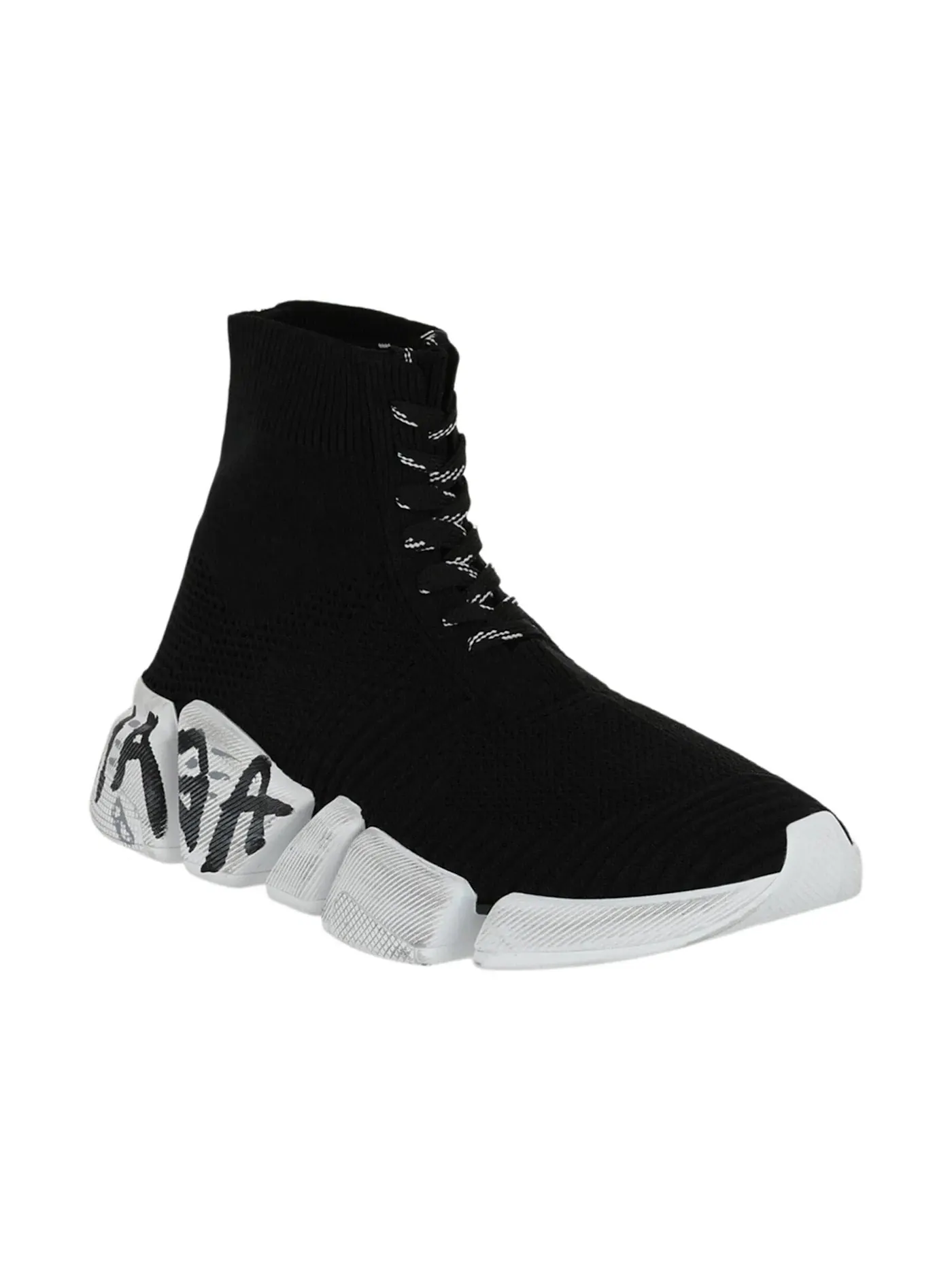 Кроссовки Balenciaga Speed 2.0 Lace Up Graffiti Recycled Knit — изображение 2 из 3, белый