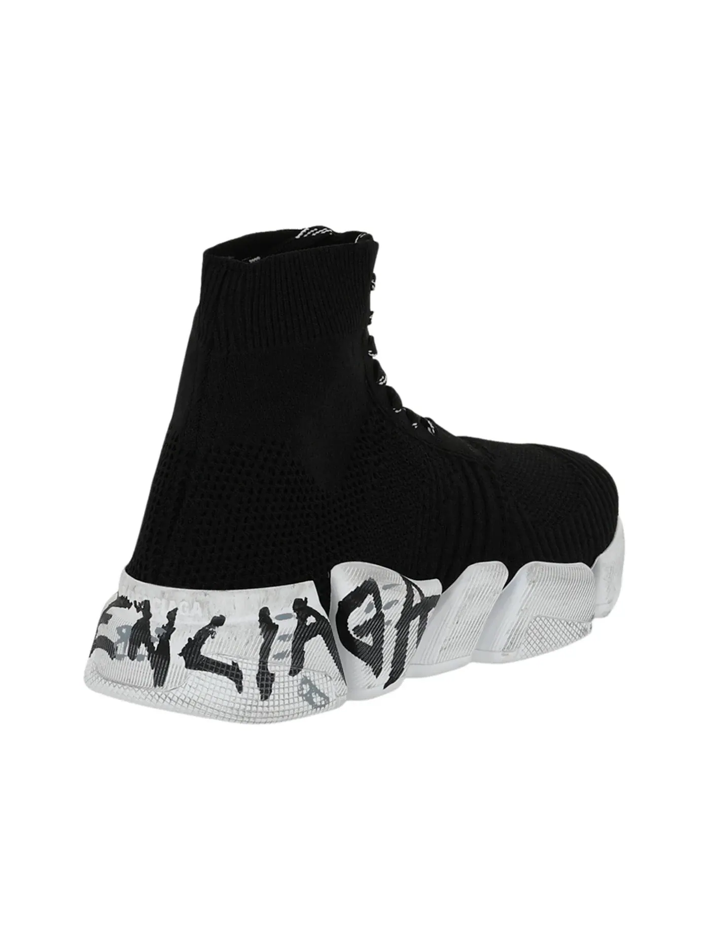 Кроссовки Balenciaga Speed 2.0 Lace Up Graffiti Recycled Knit — изображение 3 из 3, белый