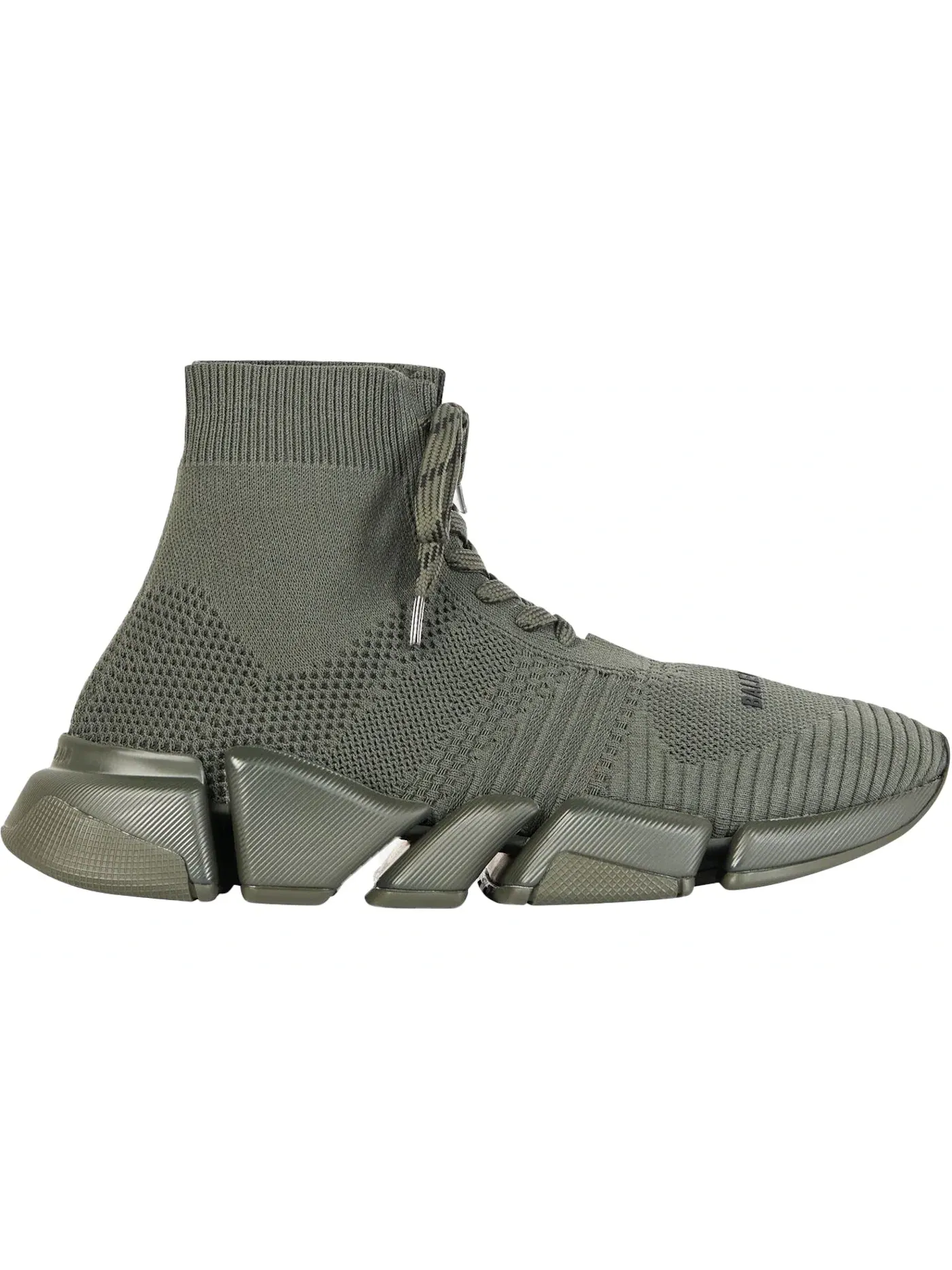 Кроссовки мужские Balenciaga Speed 2.0 Lace Up, текстиль, шнуровка — изображение 1 из 1, зеленый