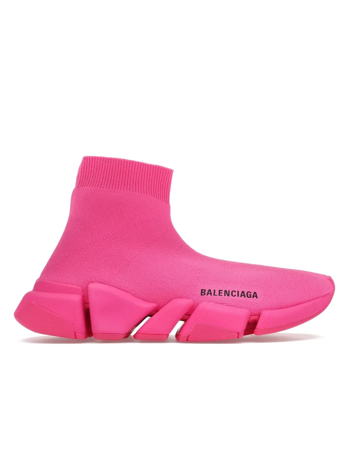 Кроссовки женские Balenciaga Speed 2.0, с принтом — изображение 1 из 4, неоновый розовый